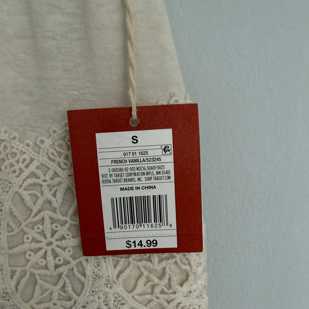 Mossimo Supply Co. Cream Racerback Tank - Picture 3 of 3